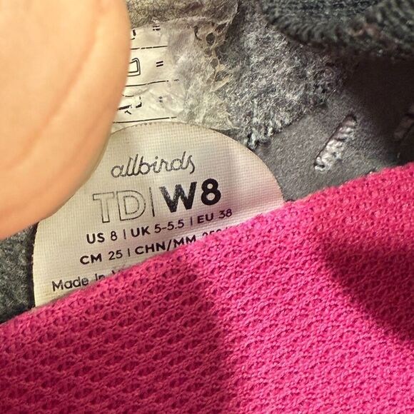 Allbird Shoes Womens Size 8 Tree Dasher TD Black Athletic Running Sneakers 1457 - Picture 9 of 10